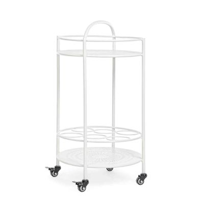 BURTON CARRELLO PORTA BOTTIGLIE BIANCO D45CM BIZZOTTO 0802888 ETIENNE