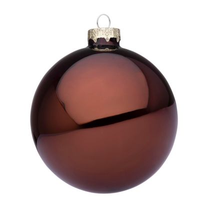 SFERA IN VETRO MARRONE TRONCO LUCIDO 0937015