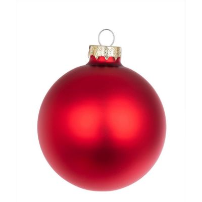 SFERA IN VETRO ROSSO GRANATA OPACO diametro 8cm 0937038