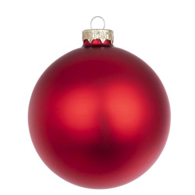 SFERA IN VETRO ROSSO GRANATA OPACO  diametro 10cm 0937039