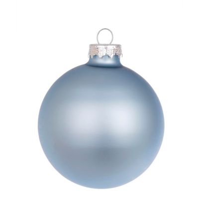 SFERA IN VETRO CELESTE POLVERE OPACO diametro 8cm 0937105