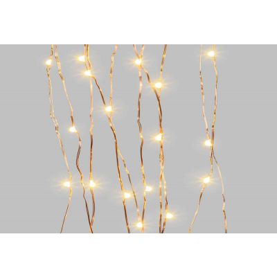 CASCATA 100 MICROLED BIANCO CALDO 1MT 41486
