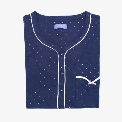 CAMICIA DA NOTTE SPALLA LARGA IN COTONE LINCLALOR 74027