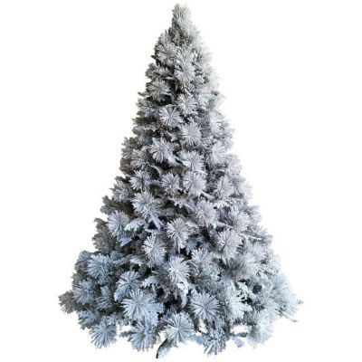 CRANS MONTANA ALBERO DI NATALE INNEVATO 270cm CON PIGNE 60978