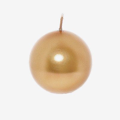 CANDELA SFERA ORO LUCIDO 10CM 88876
