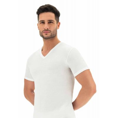 MAGLIA MEZZA MANICA SCOLLO A V CAGI 1304 