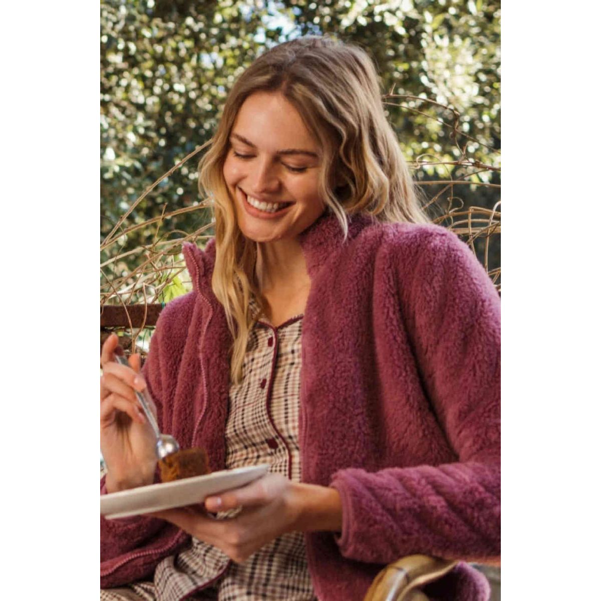 Coral Fleece Giacca Da Notte Donna GIACCA DONNA CORAL GE2682 NOI