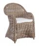 MARTIN POLTRONA GRIGIO NATURALE CON CUSCINO BIZZOTTO 0671650