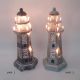 FARO IN LEGNO CON LUCI H. 28cm  53742