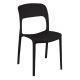 Sedia polipropilene Risto impilabile nero cm47x52h83