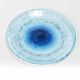 PIATTO TONDO VETRO ONDA BLU CM21 49430