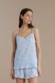 PIGIAMA DA DONNA CON TOP A BRETELLINE E PANTALONCINO CORTO FA009155