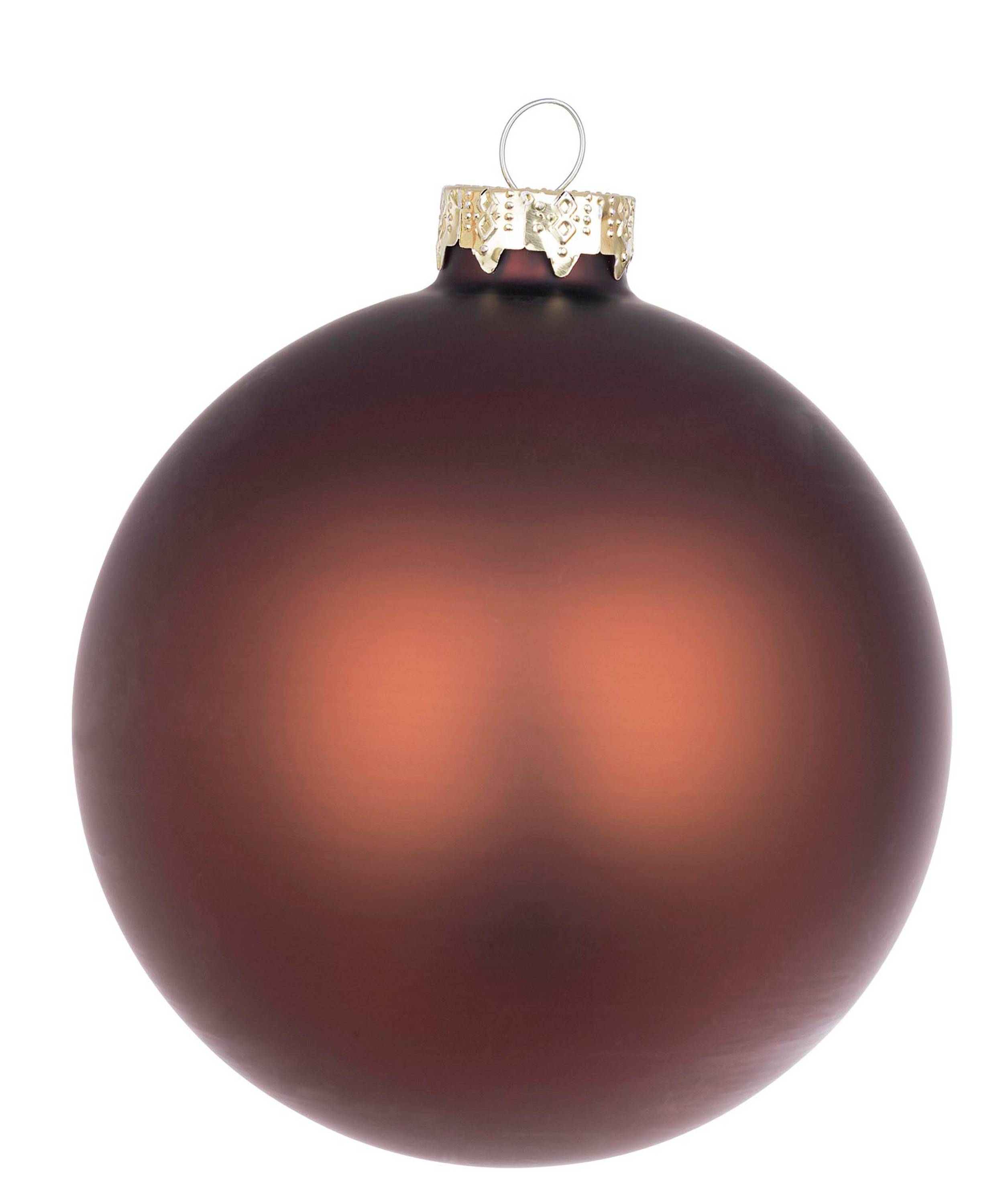 SFERA IN VETRO MARRONE TRONCO OPACO diametro 10cm 0937018