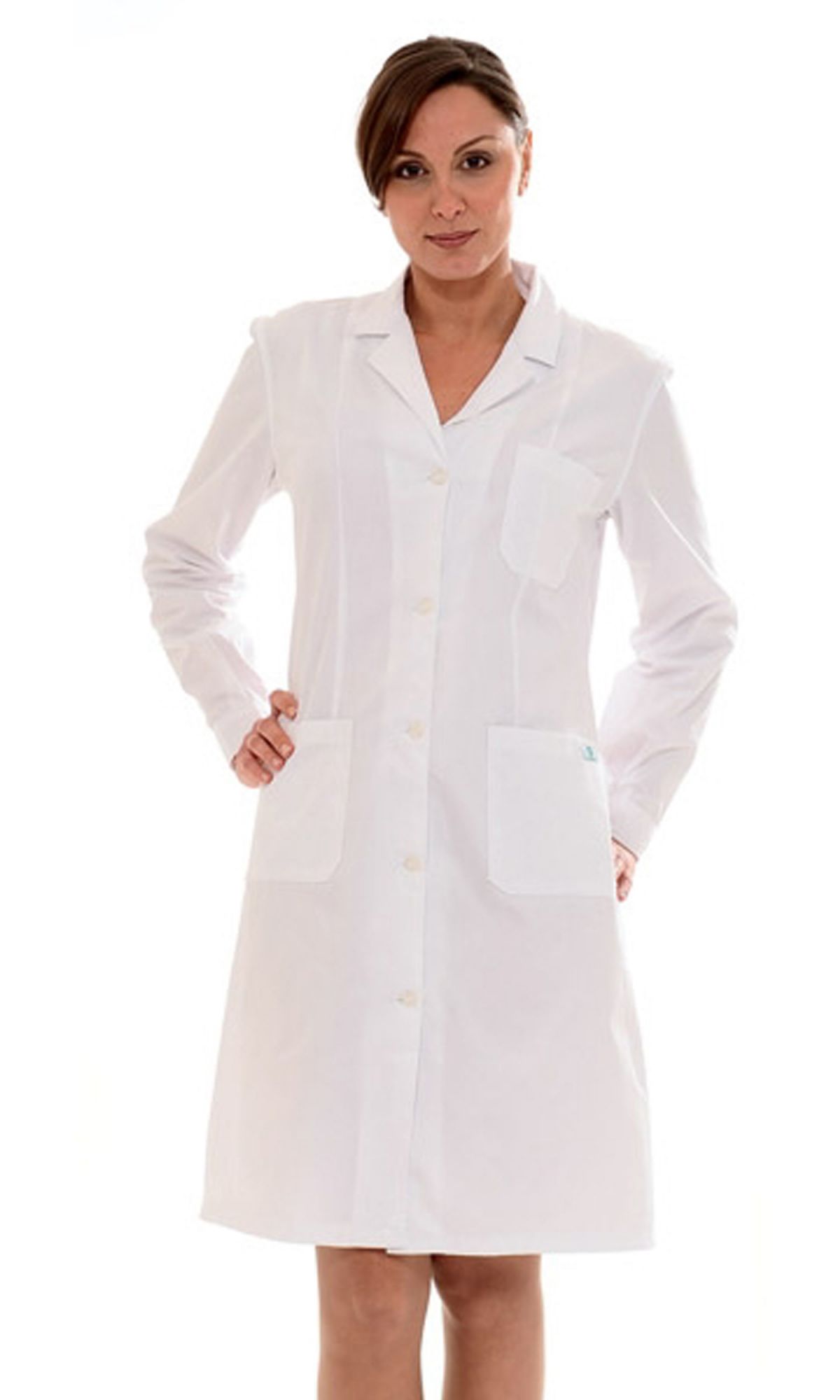CAMICE MANICA LUNGA DONNA C0083 BIANCO
