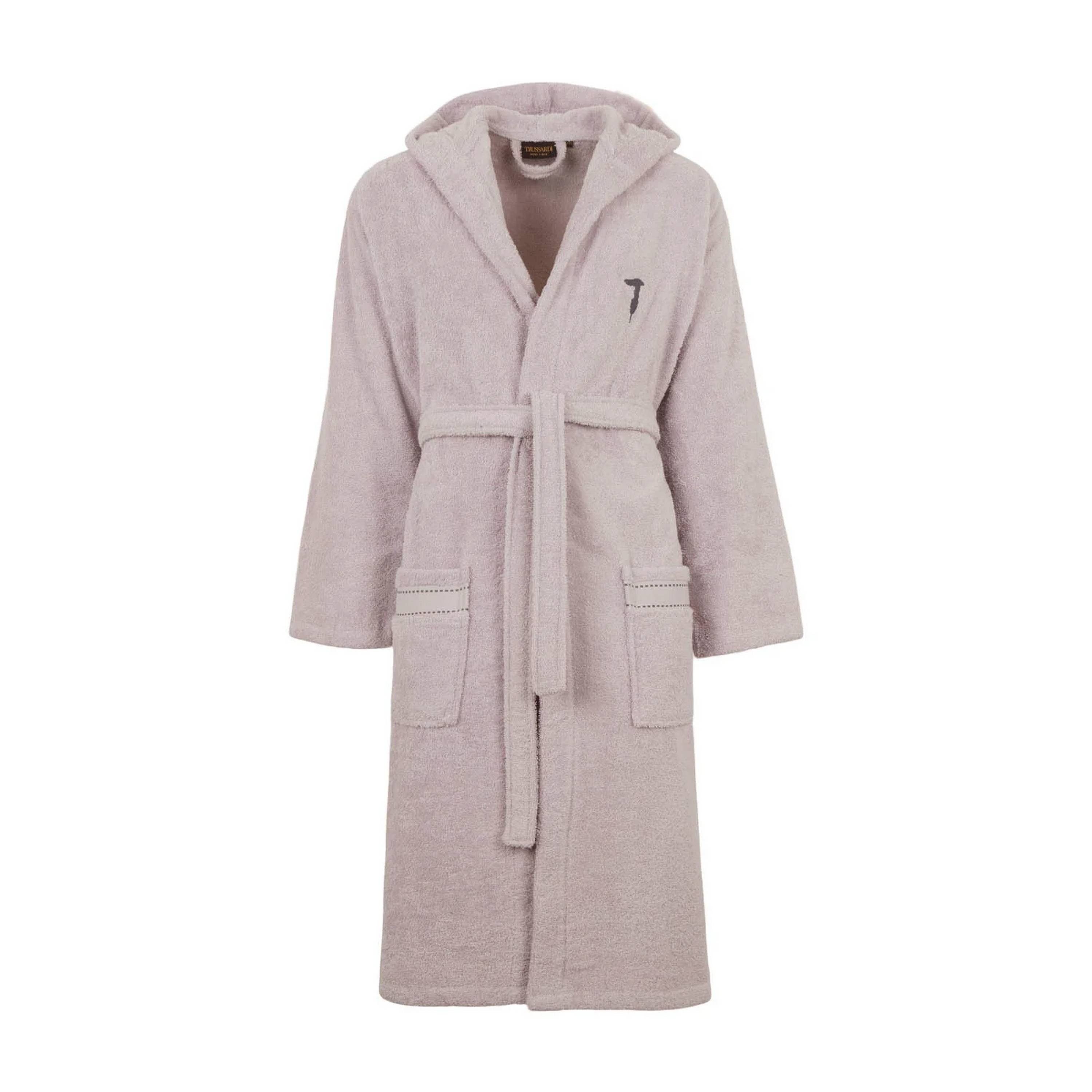 RIBBON ACCAPPATOIO IN SPUGNA UNISEX TRUSSARDI GRIGIO PERLA
