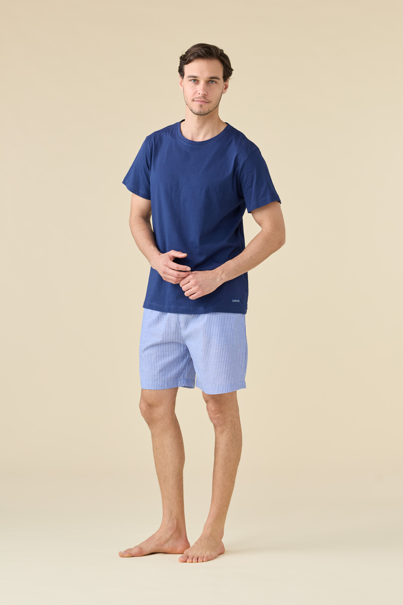 PIGIAMA UOMO COTONE Mezza manica FC003276 noidinotte MEDIEVAL BLUE