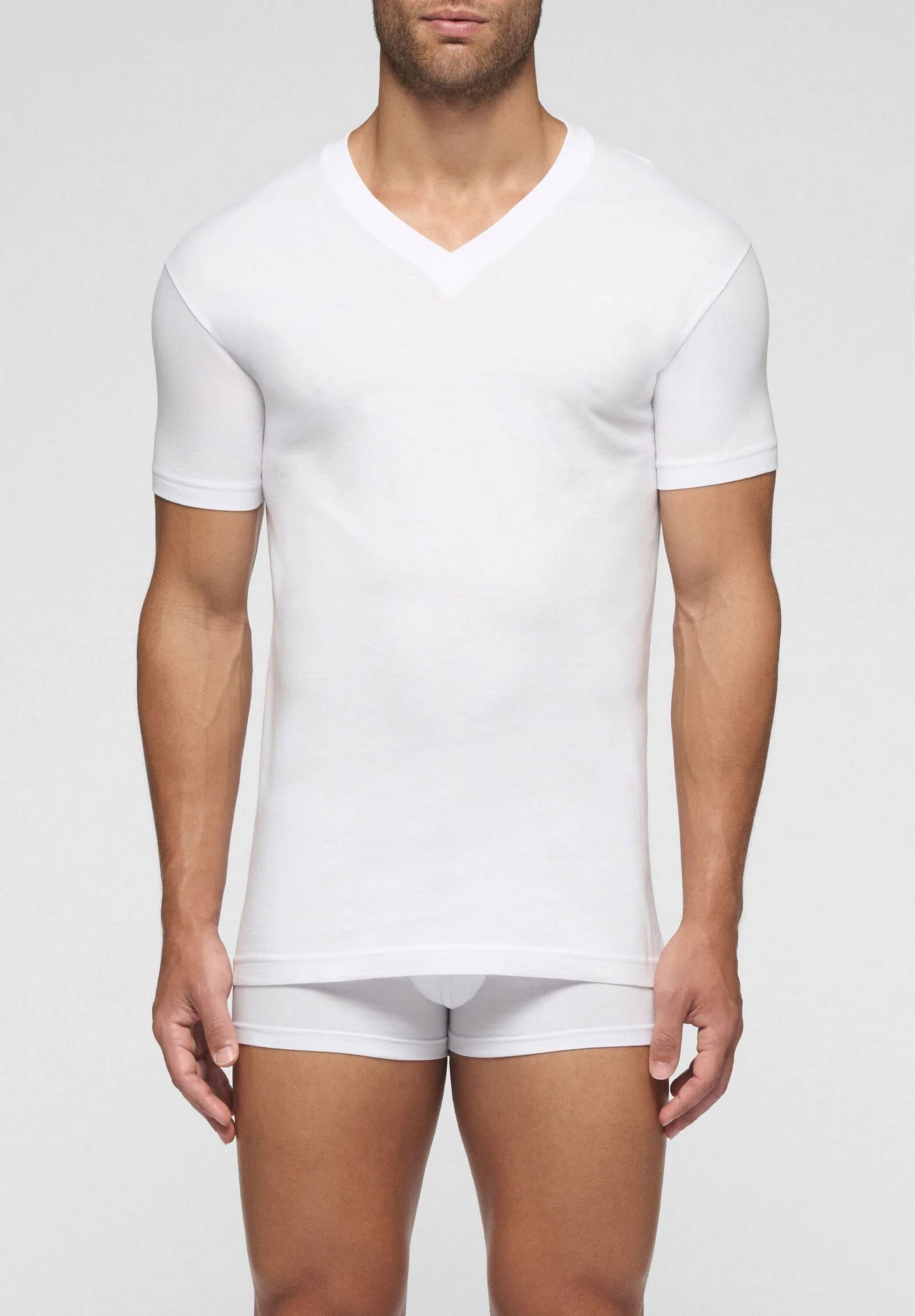 MAGLIA COT.MM SC.V 1305/5305 UOMO BIANCO