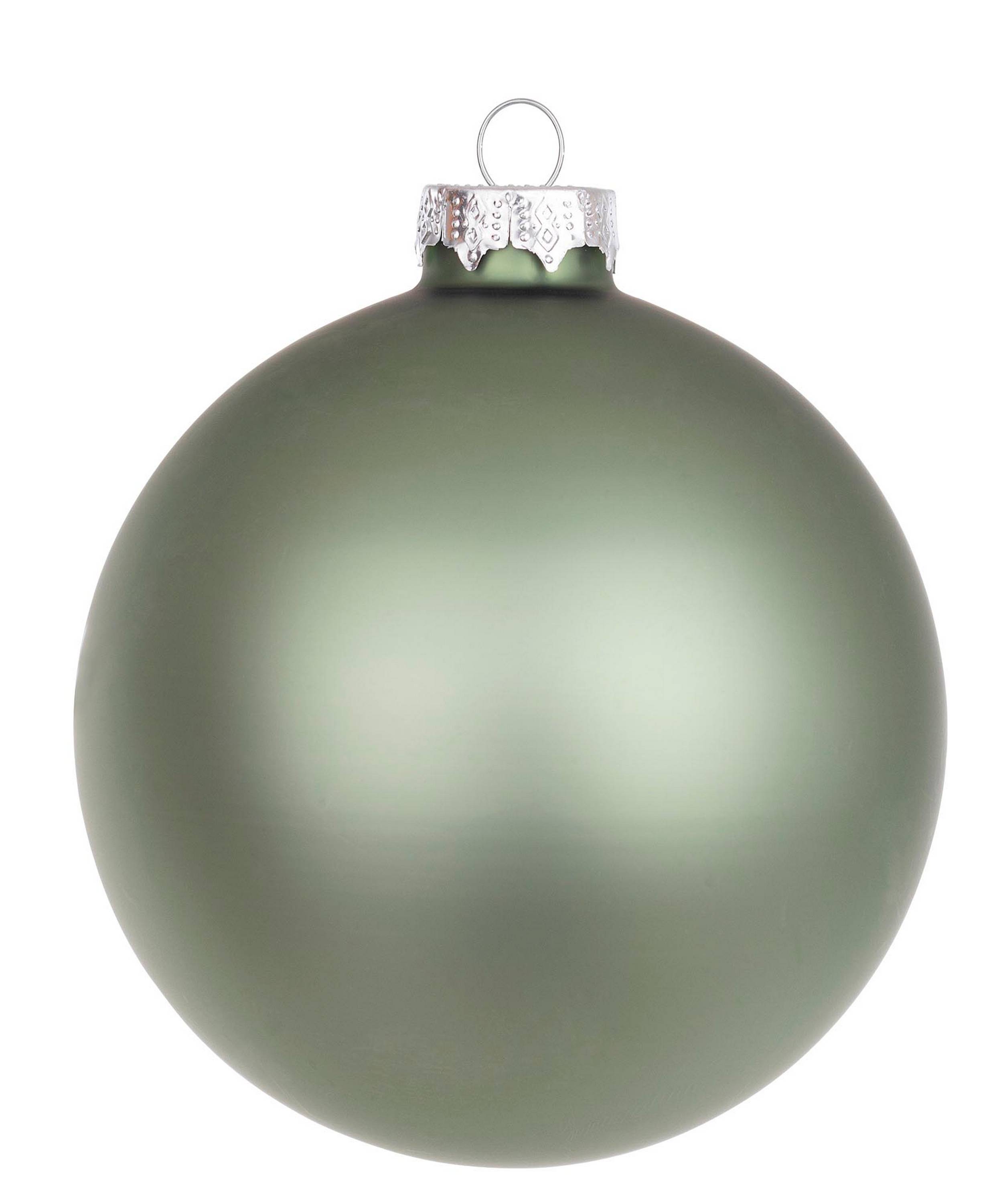 SFERA IN VETRO VERDE CINABRO OPACO diametro 10cm0937114