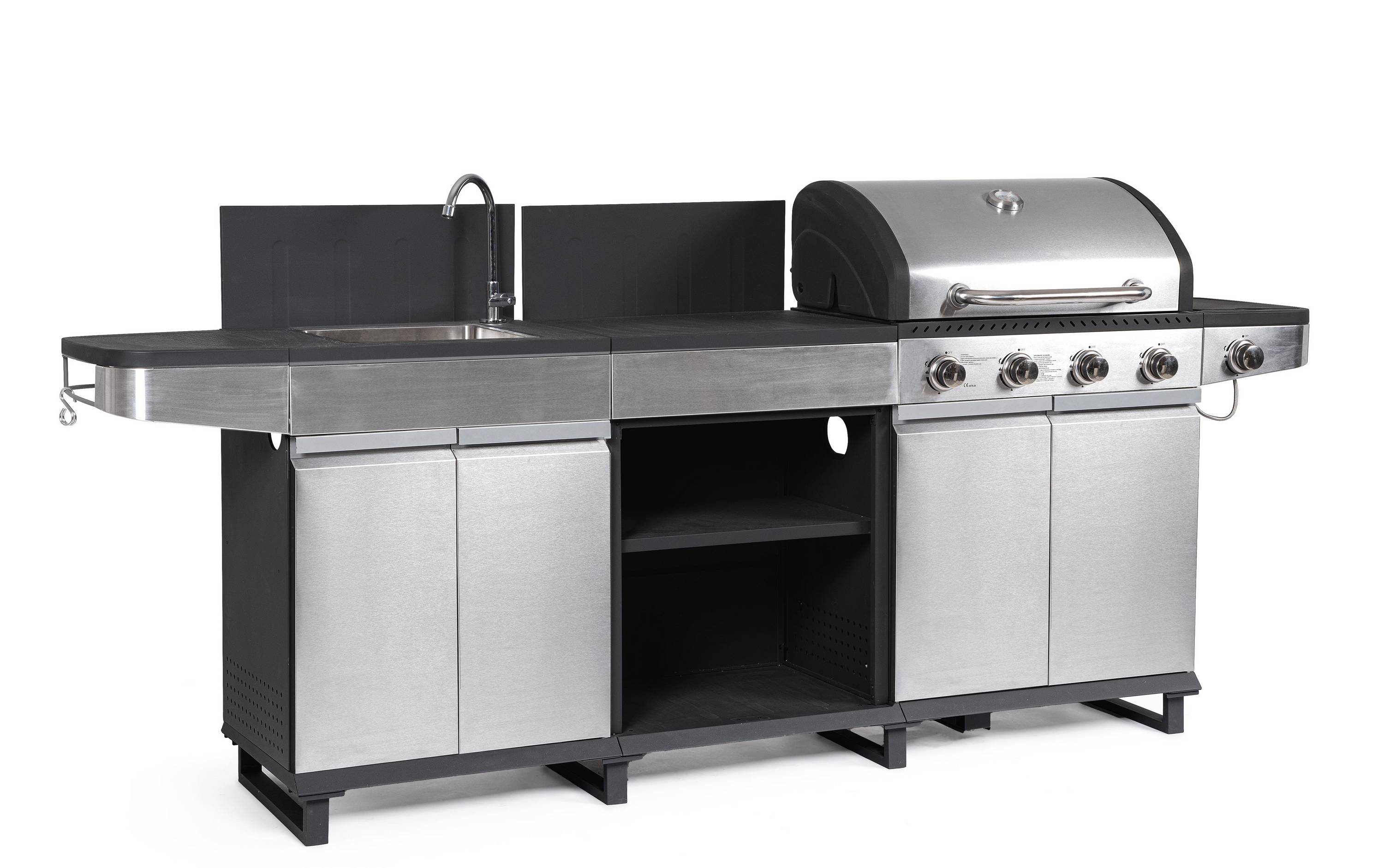 CUCINA A GAS PER ESTERNO ANNARITA ANTRACITE INOX 0790308