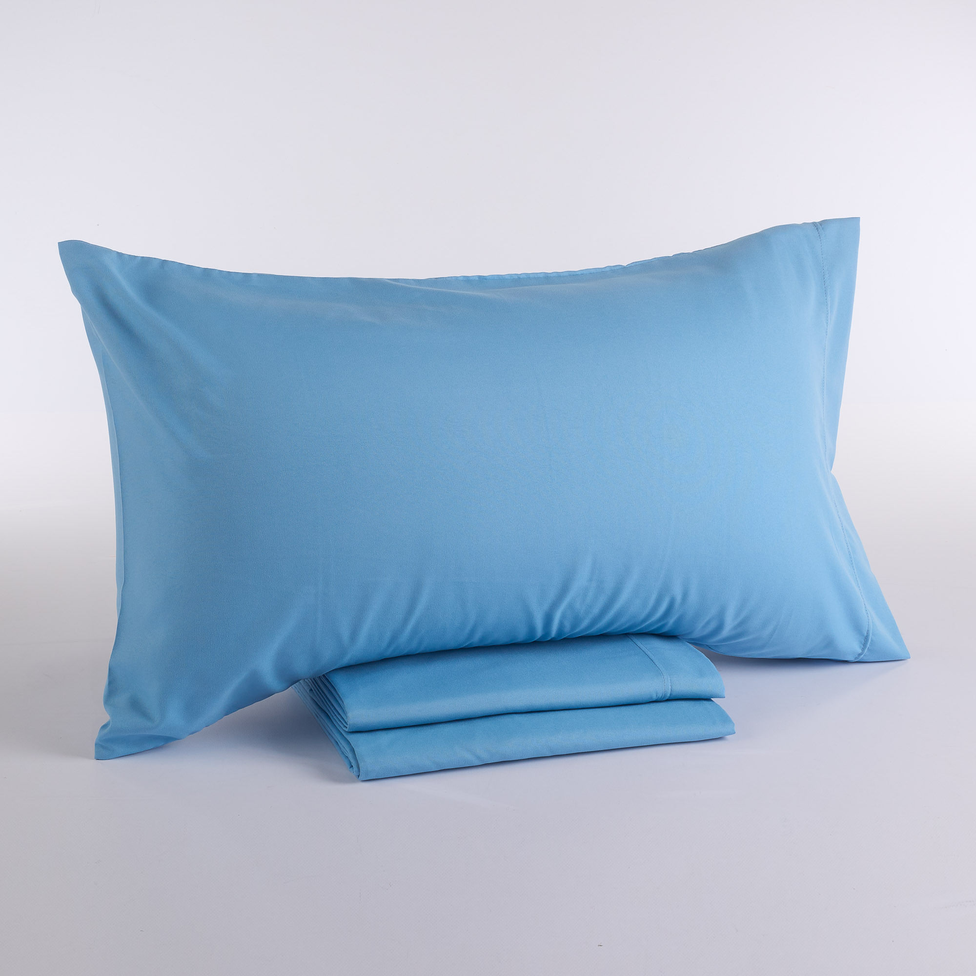 NO STIRO - MORE TIME COMPLETO LETTO MATRIMONIALE ILBLUBIANCHERIA CELESTE