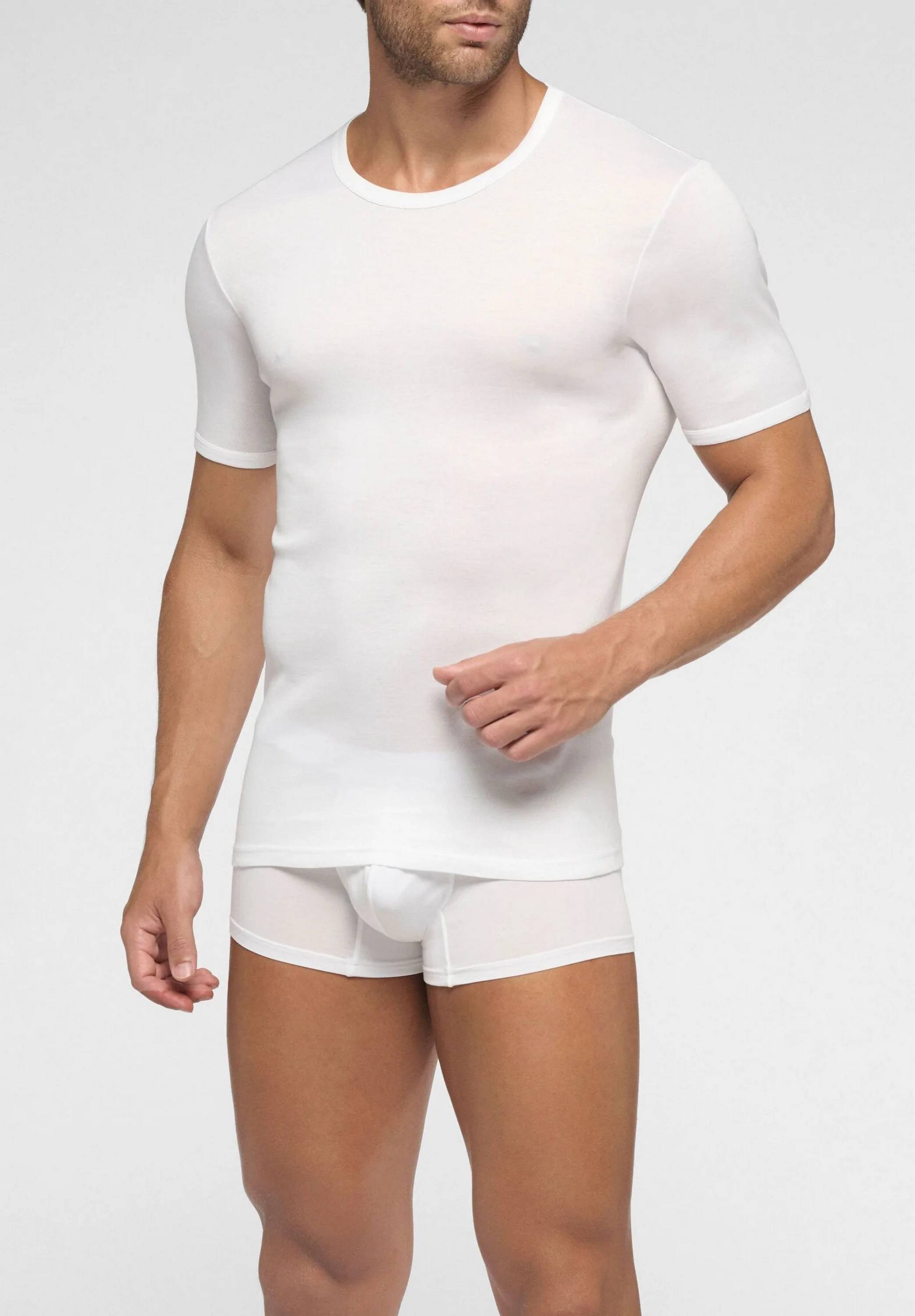 MAGLIA F.SCOZ.MM GIR. 21301/VPRT007 UOMO BIANCO