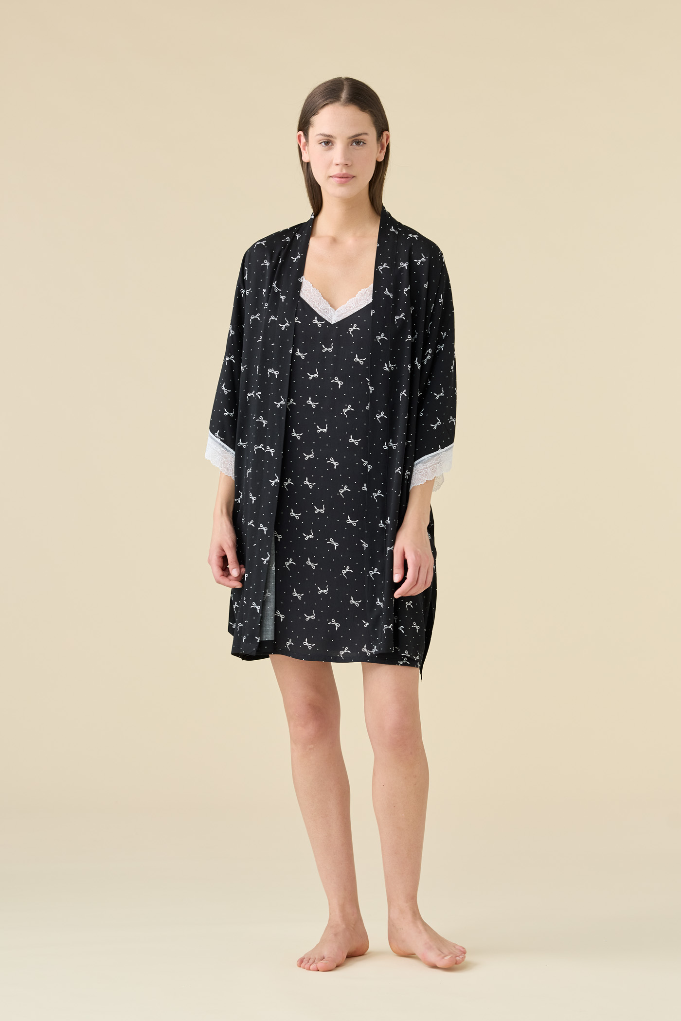 COMPLETO DONNA 2 Pezzi VISCOSA LE001285 noidinotte BLACK