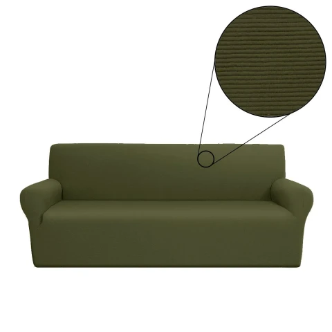 YES COPRIDIVANO ELASTICIZZATO 4 POSTI LINEAORO VERDE