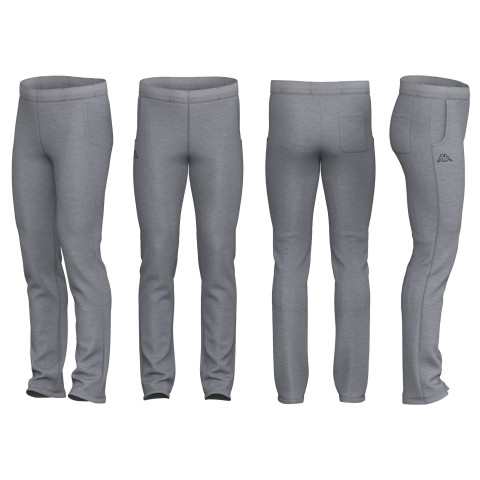 PANTALONI SPORTIVI UOMO KAPPA 303N0E0 GREY MD MEL - BLACK