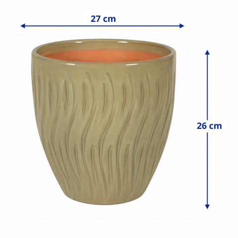 VASO CERAMICA CORSICA M D27X26H TERRA