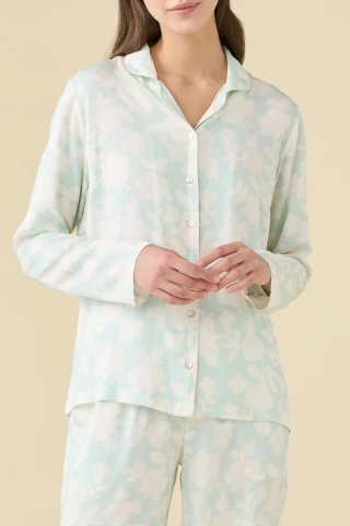 PIGIAMA DONNA VISCOSA MANICA LUNGA FA009678 CLOUD GREEN