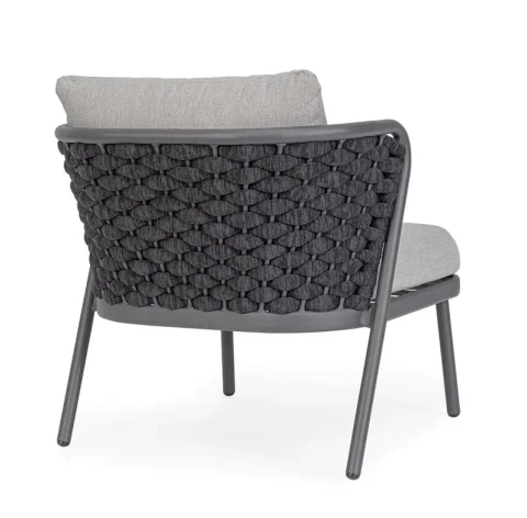 HARLOW POLTRONA ANTRACITE CON CUSCINO 0663581 BIZZOTTO
