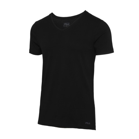 T-SHIRT MANICA CORTA SCOLLO V FILA FU5001 NERO