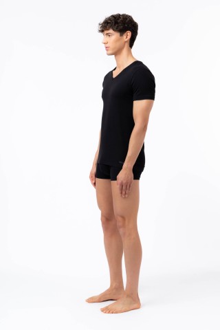 T-SHIRT MANICA CORTA SCOLLO V FILA FU5001 NERO