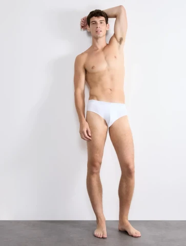 BASIC SLIP MIDI PACCO DOPPIO SLOGGI 10020412 UOMO BIANCO