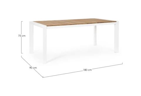 CAMERON TAVOLO 180X90 BIANCO 0663398 BIZZOTTO