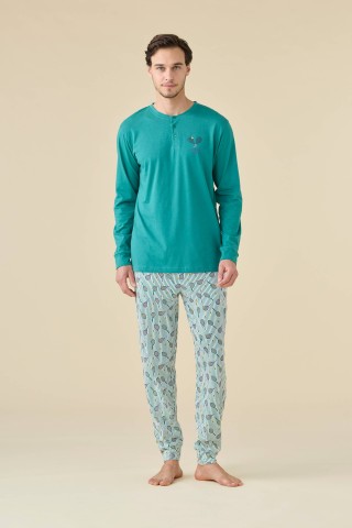 PIGIAMA UOMO COTONE MANICA LUNGA FC003241 CADMIUM GREEN
