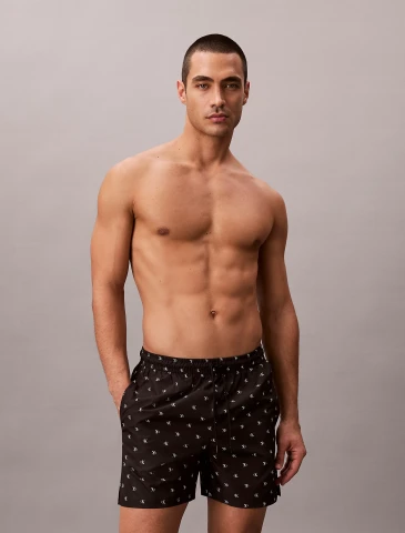 COSTUME DA BAGNO UOMO N61027 CALVIN KLEIN DIAMOND LOGO BLACK
