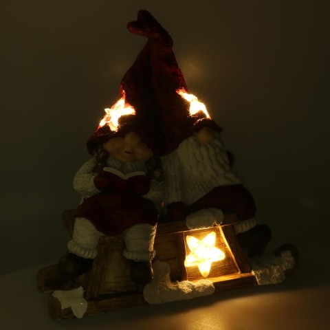BABBO LED RESINA CON BIMBA ROSSO 616846