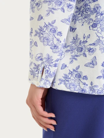 PIGIAMA DONNA Manica lunga SERAFINO DT04NU ragno 010F FANTASIA BIANCO