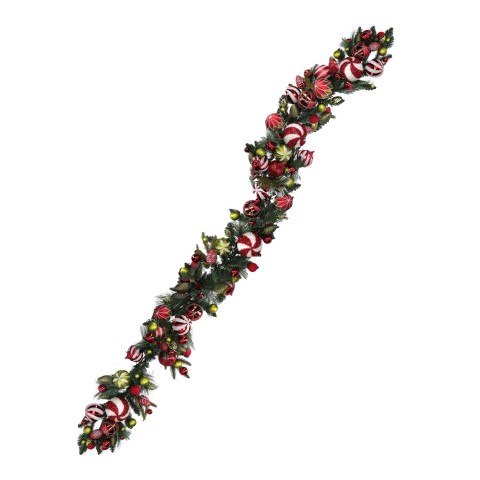FESTONE CON SFERE ROSSO VERDE CM170 638646