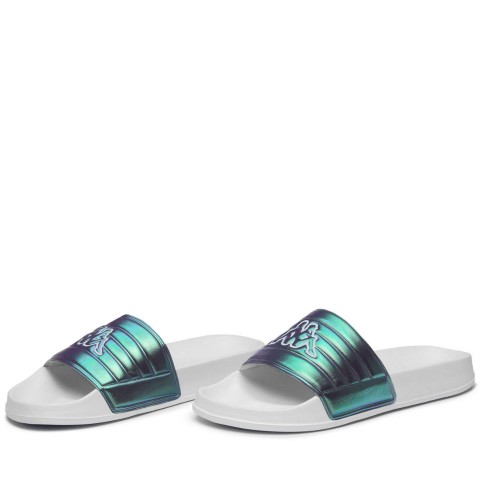 CIABATTE DONNA NOLES SP 35226TW WHITE-VIOLET DK PURP