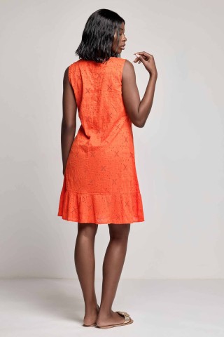KIMBERLY SLEVELESS DRESS DA26-025 ORANGE