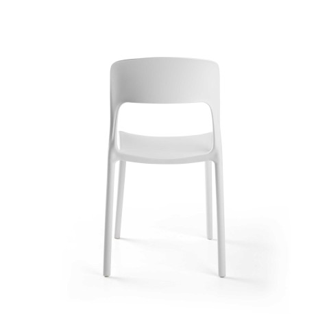 Sedia polipropilene Risto impilabile bianco cm47x52h83
