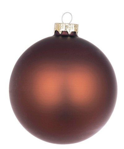 SFERA IN VETRO MARRONE TRONCO OPACO diametro 10cm 0937018