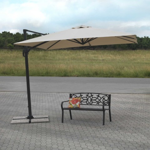 NEW MICHIGAN OMBRELLONE IN ALLUMINIO 3X3MT SABBIA VACCHETTI