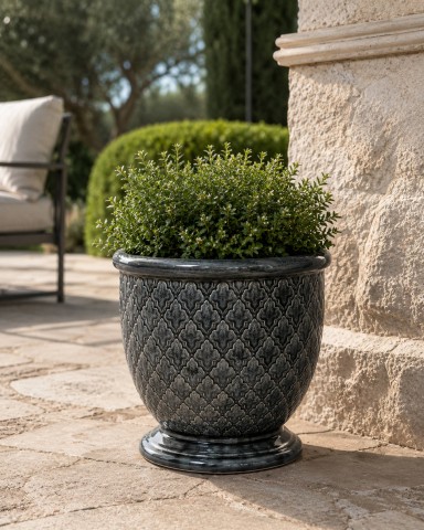VASO CERAMICA SINGAPORE M D39X42H ANTRACITE