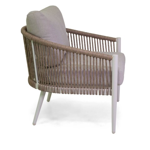 ANNISTON SALOTTO 3POSTI BIANCO/CORDA NATURALE