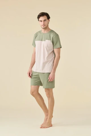 PIGIAMA UOMO COTONE MEZZA MANICA FC003279 MOON LIGHT