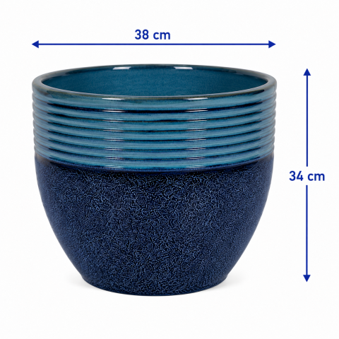 VASO CERAM CORSICA XL D38X34H BIC.OCEANO