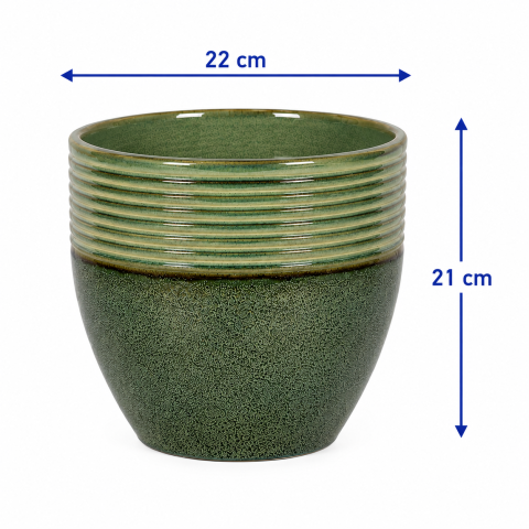 VASO CERAM CORSICA S D22X21H BIC.SMERALD